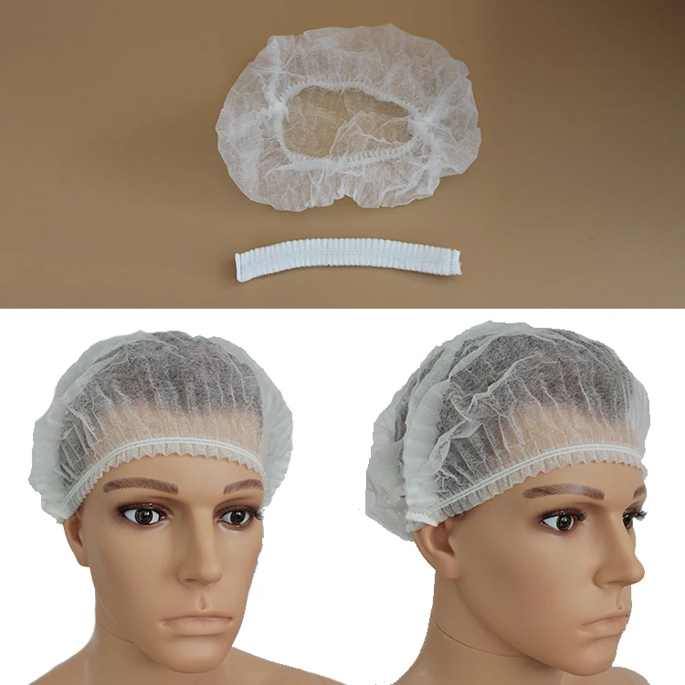 
Medical nonwoven disposable surgical bouffant mob clip cap 
