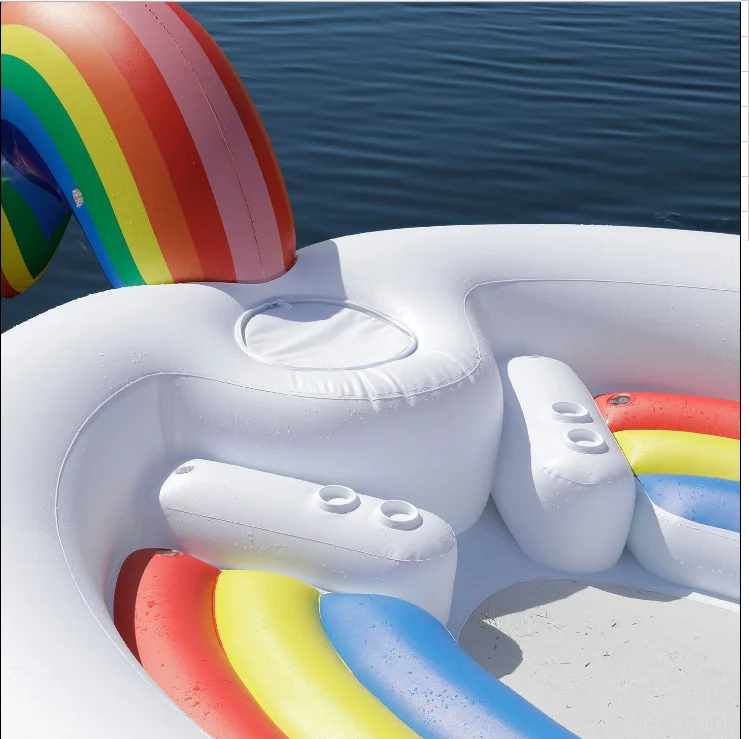 big unicorno Party Island 6 Person FLOAT matelas flottant piscine