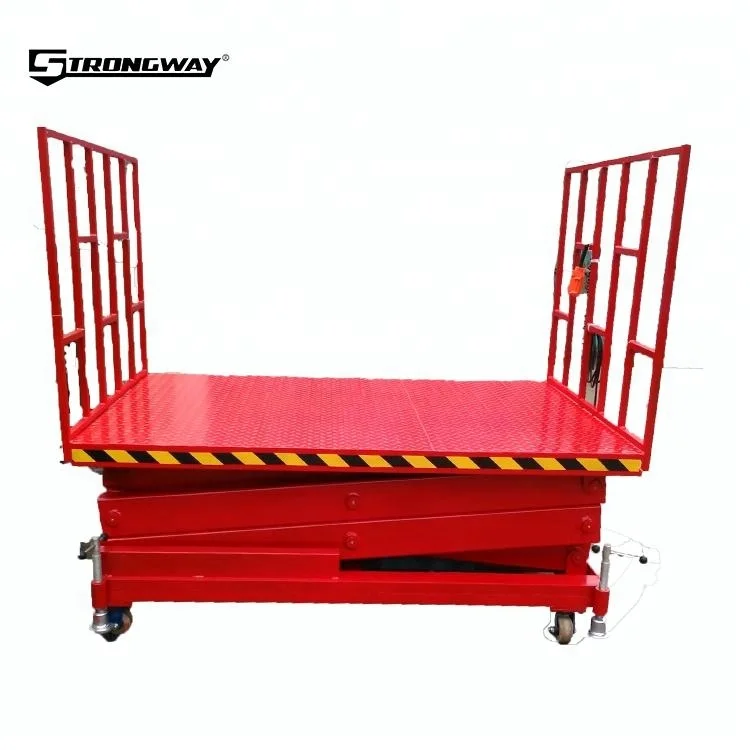 Widely used hydraulic scissor cargo lift for raising goods
