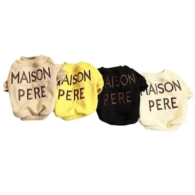 Fashion high quality plain oversize dog clothes matching owner hoodie with prints