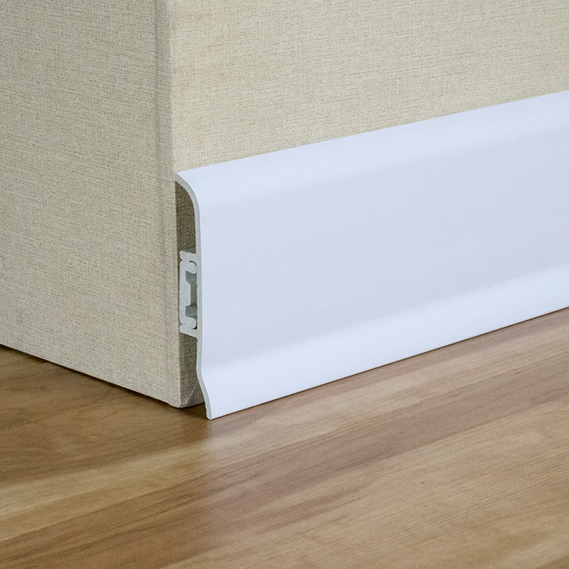 Wood Grain PVC Skirting Board 100mm For Laminate Flooring