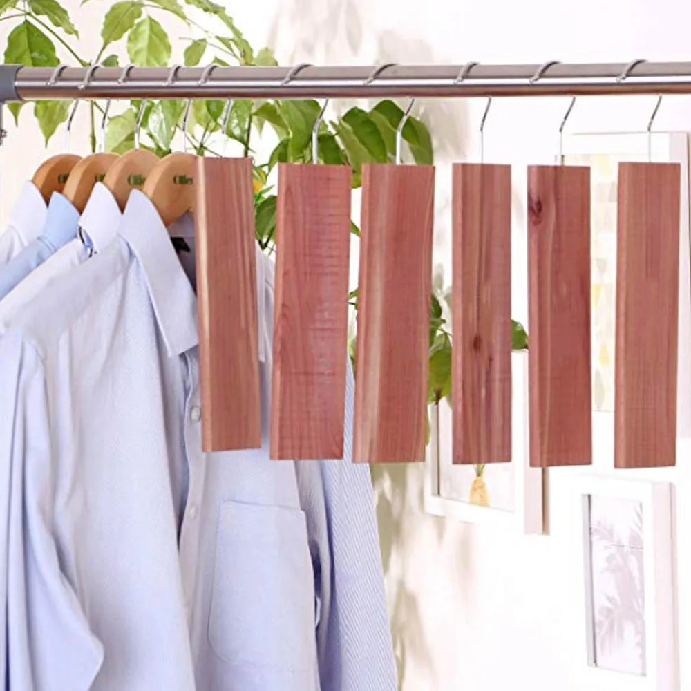 Scented Closet Wooden Cedar Hanger,  Cedar Wood Hanger Sachets Hang-up Blocks