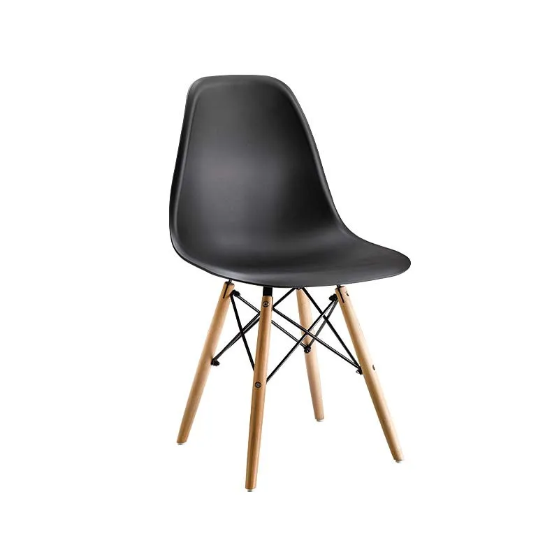 China Wholesale PP Plastic Wooden leg Modern Chair with different color