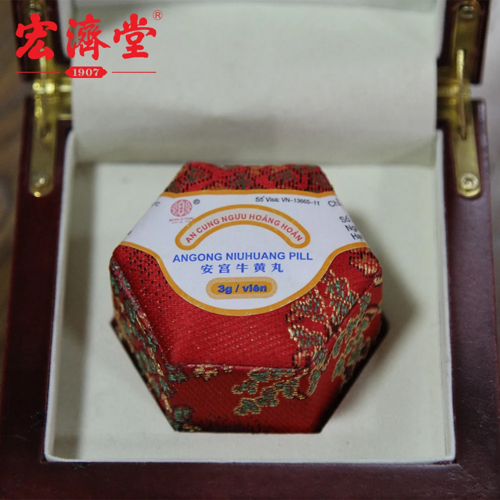 
COW-BEZOAR BOLUS FOR RESURRECTION Angong Niuhuang Pill 