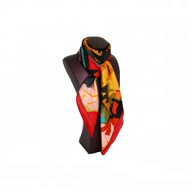 Прямая продажа онлайн, оптовая продажа, разнообразный индивидуальный дизайн, Шелковый Атласный квадратный арабский хиджаб, бандана, шарф