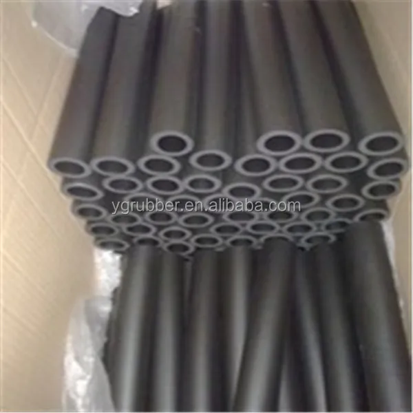 Elastic black silicone foam rubber tube