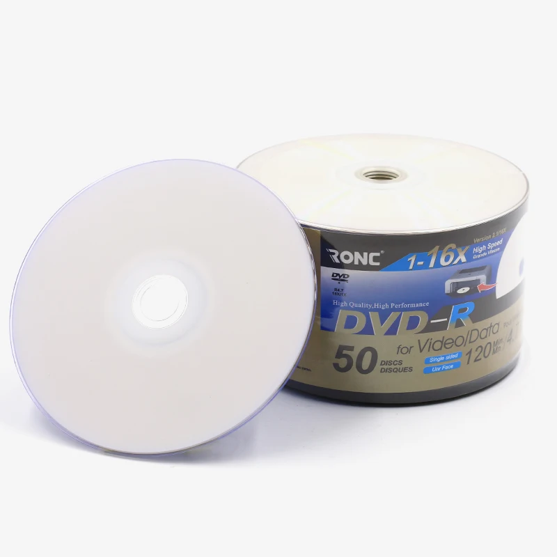 4.7GB 16x  120min white inkjet printable dvd-r - 50 Disc packing