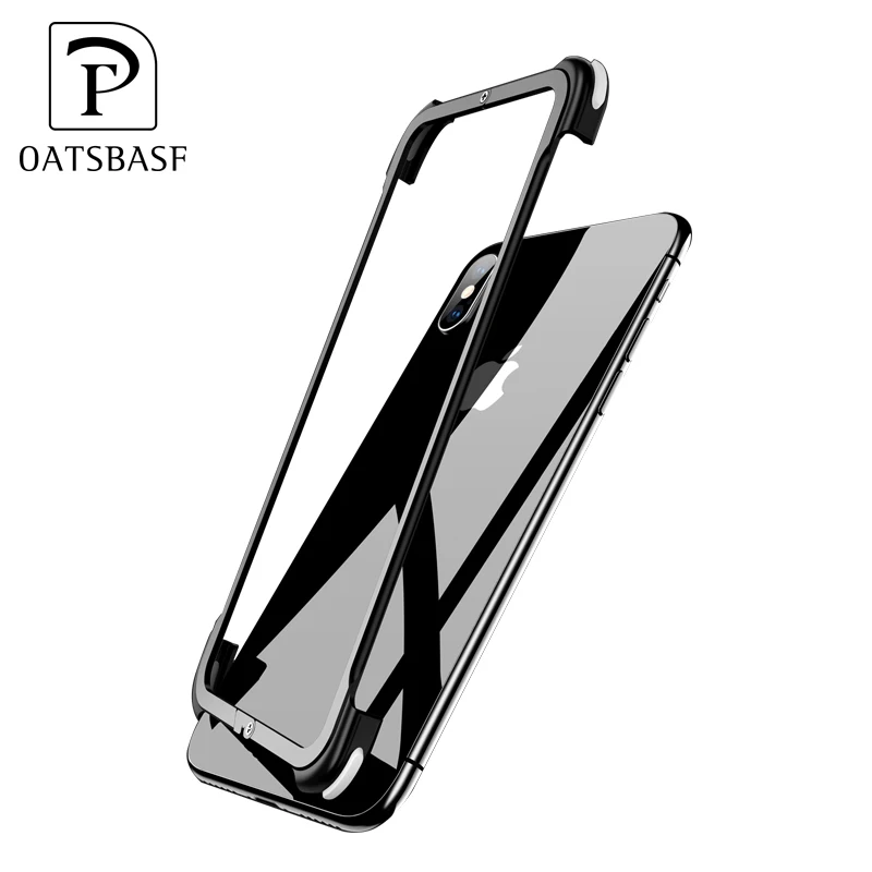 Fashion Hippocampus Buckle Air Cushion Metal Aluminum Bumper Case for iPhone X
