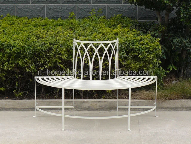 Wholesale Outdoor Garden Heart Shaped 2 Seater Anti rust Wrought Iron Patio Bench