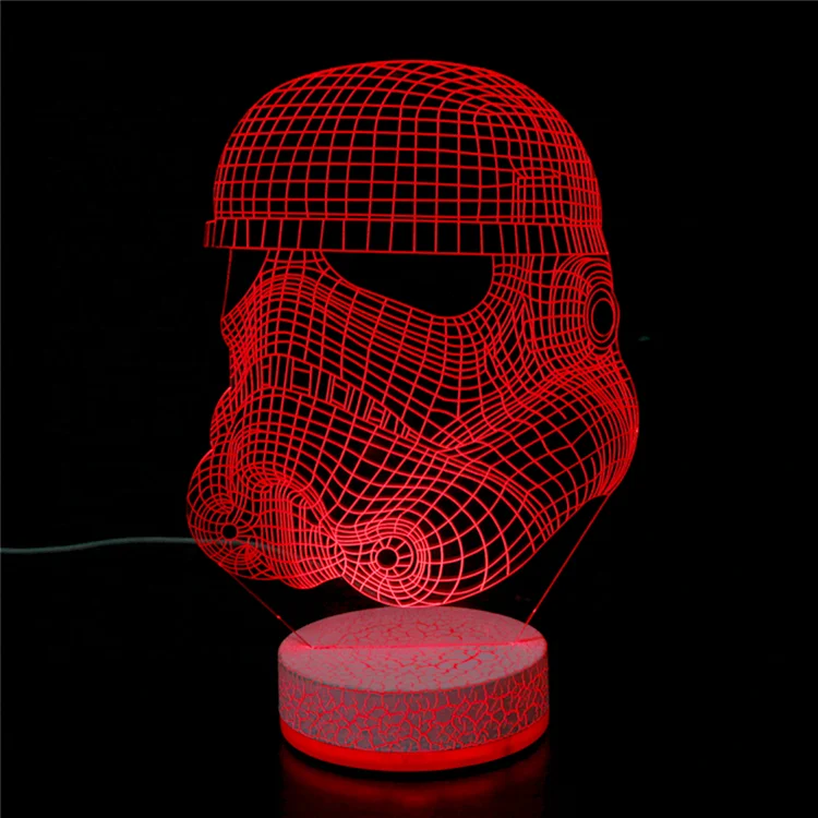 New products colorful 3d illusion night light bedroom table led lamp