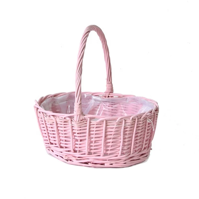 bulk sale multicolor wicker gift hamper for gift package with plastic liner