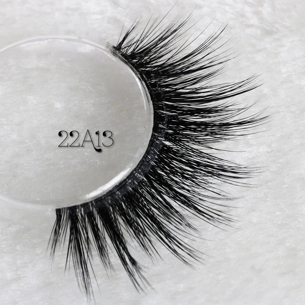 
High Quality Eyelashes Clear Band Invisible Mink Private Label 100% Real 3D Mink Eyelashes 