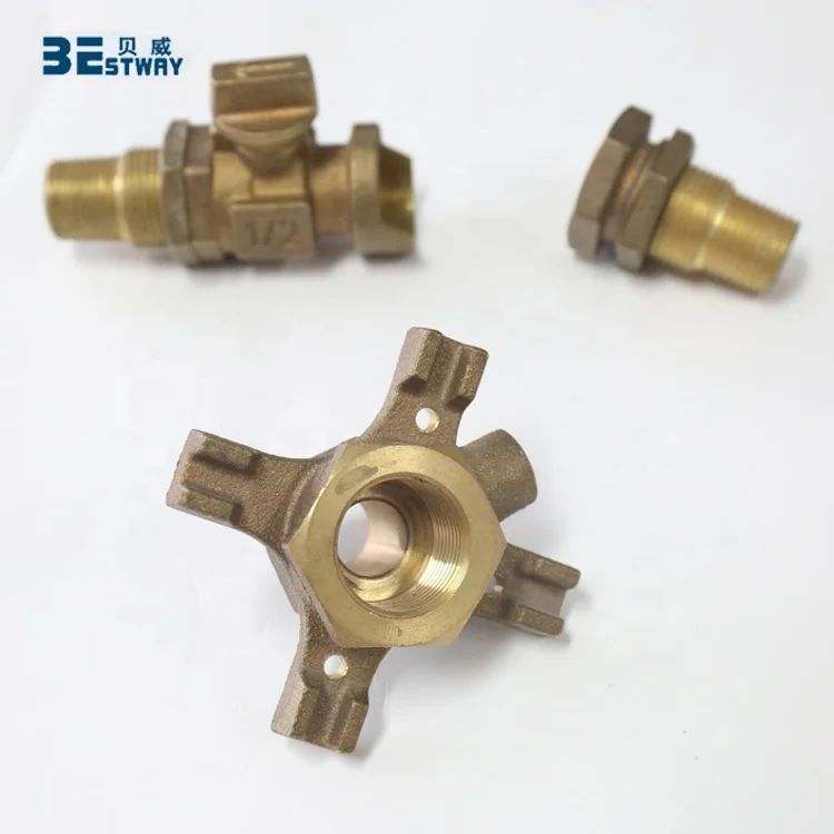 BWVA Bronze or Brass Star Expansion Joint with Nipple for Water Meter