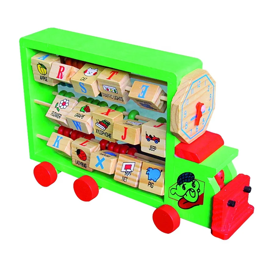 Colorful Building Trailer Blocks Safe Environmentally Friendly Children Educational Toy