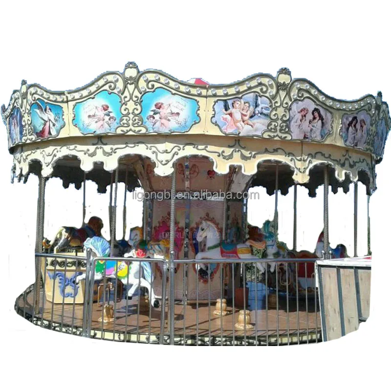 Video Available!!! DERUN RIDES coin operated merry go round kids carousel