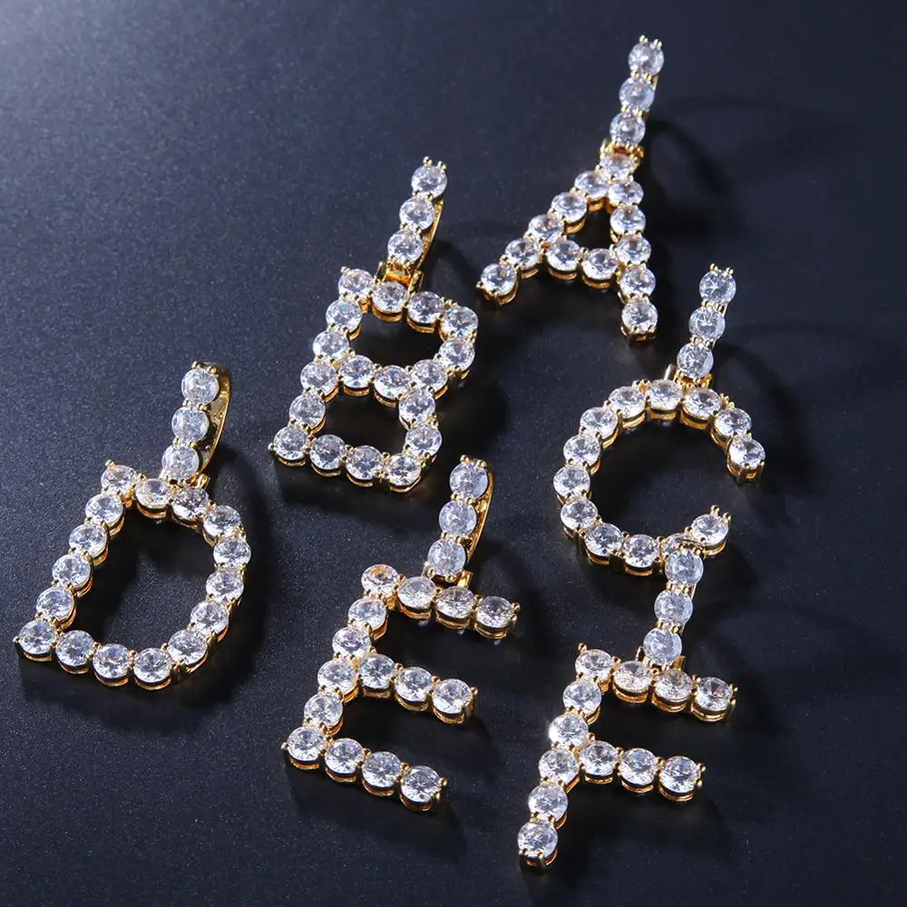 
Custom Gold Plated 925 Sliver Alphabet Letter D Pendant Necklace 