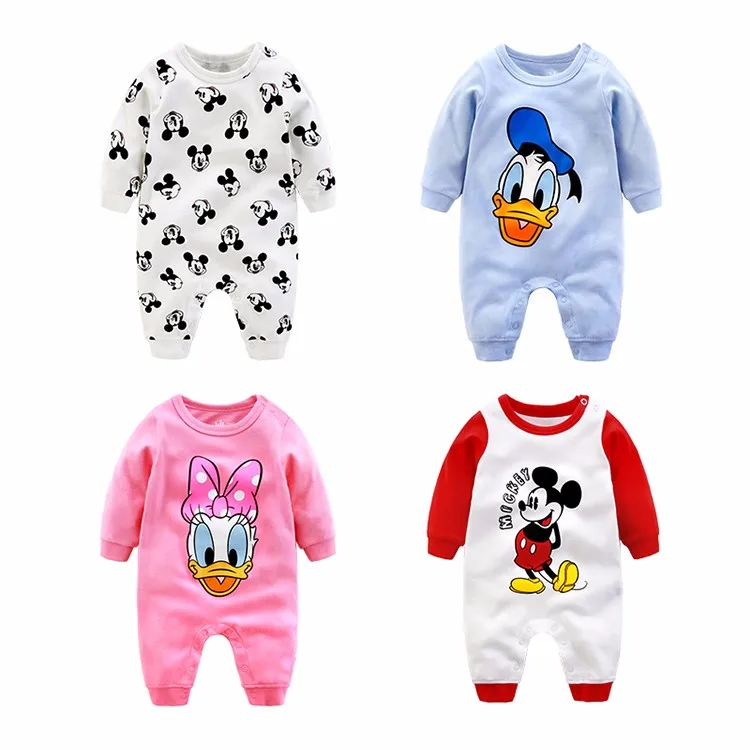 Printed Anime Boys Girls Newborn Baby Clothes Romper