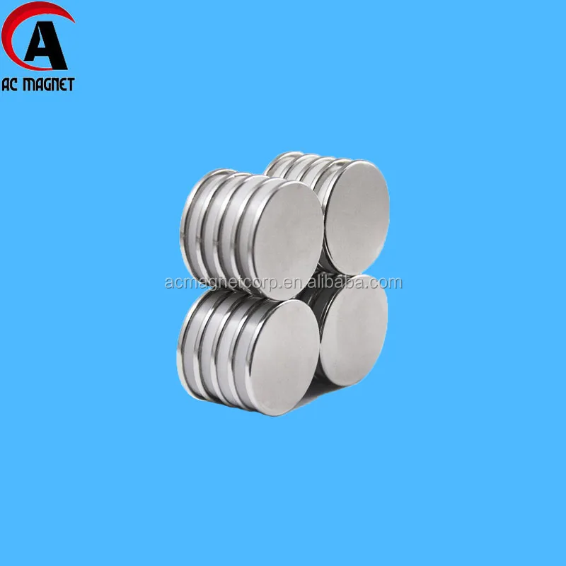 
N42 Neodymium 1.00x1/8 inch Disc NdFeB Super Strong Magnet With Nickel Coating 