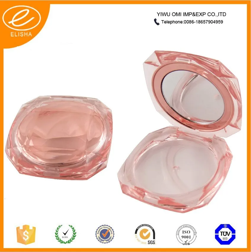 180A розовый квадрат косметических компактный чехол пакет пустой пудра чехол