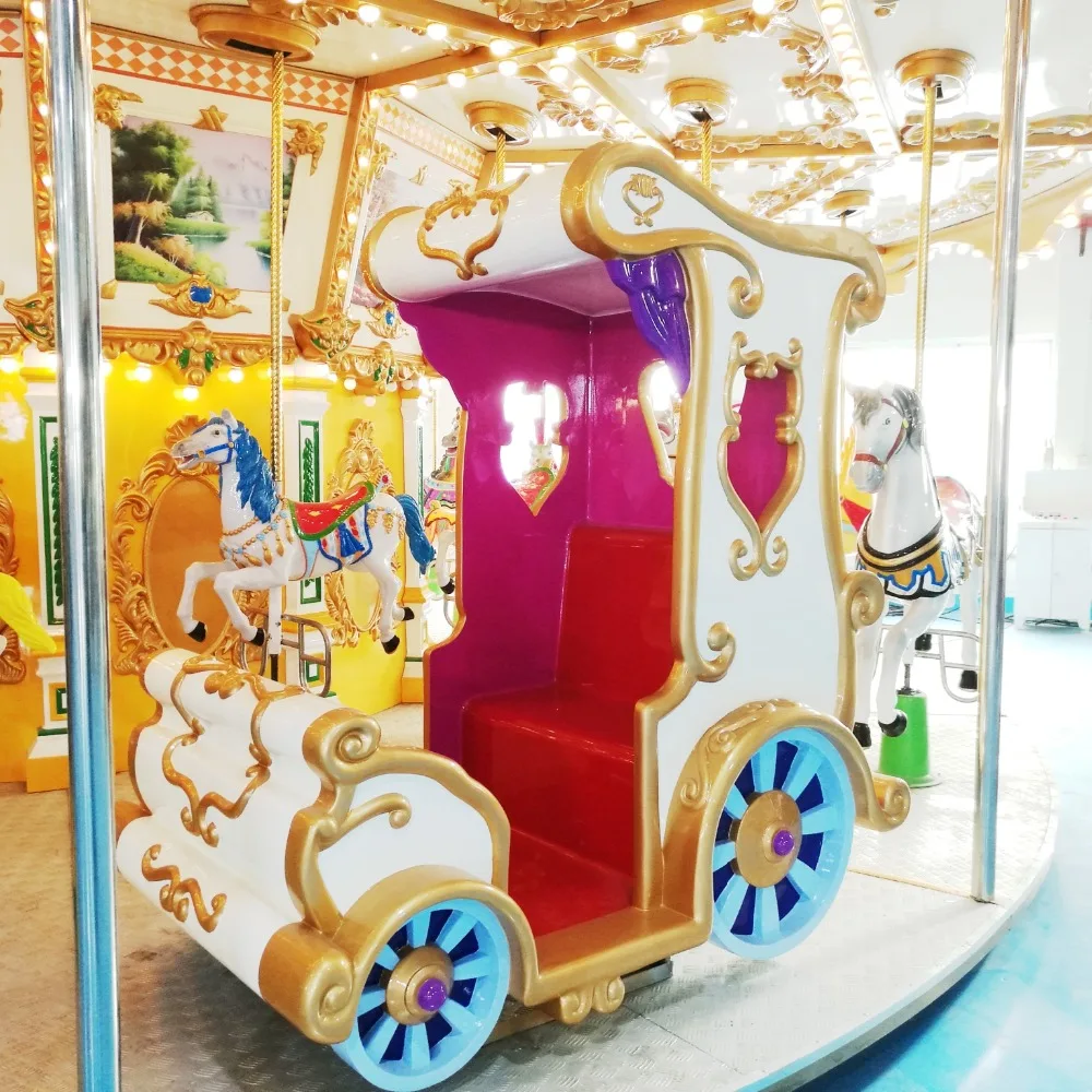 luxury happy merry to go round horse 30 years experienced factory manufacture amusement ride romantic double layer carousel