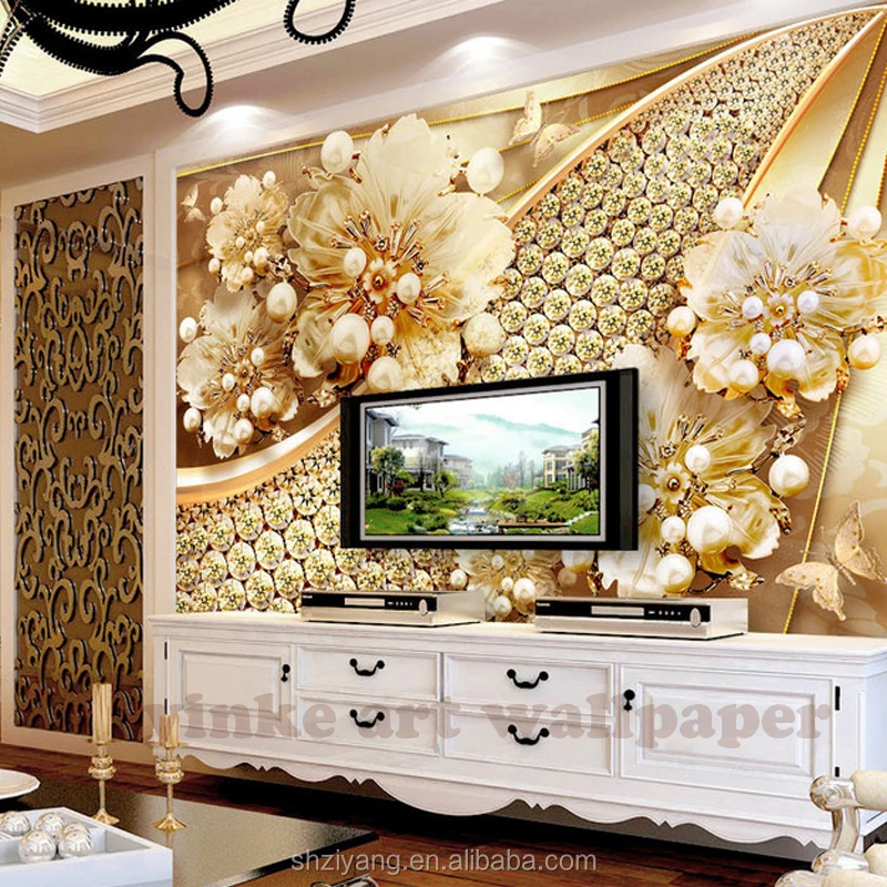 
printed cheap 3d wallpaper roll 