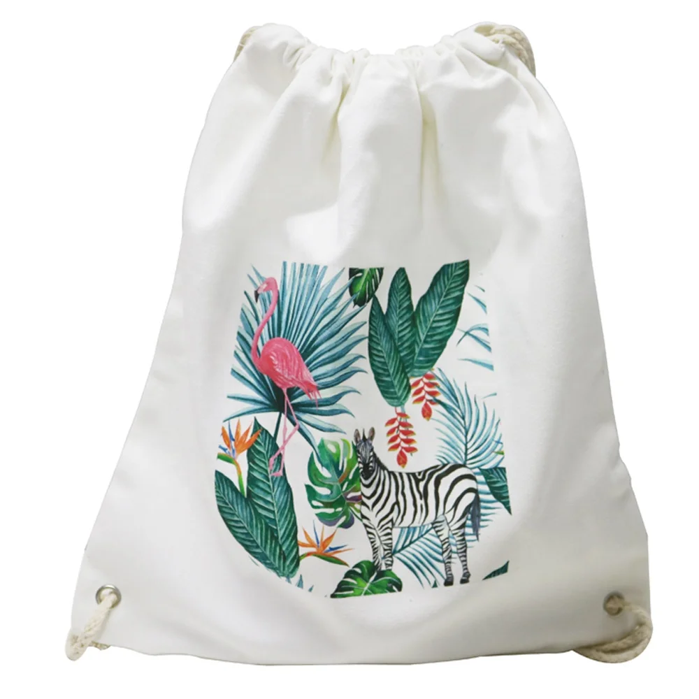 Good Price Printed Storage Sacks Packing Pouches Drawstring Bags for Travel Canvas Organic Cotton Accept Customized Logo CN;ZHE