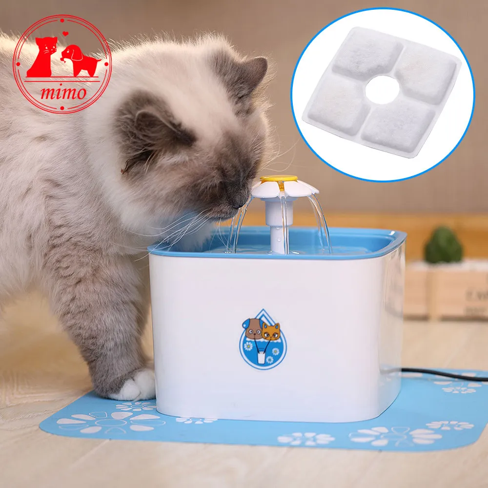 4pcs/box Pet Dog Square Drinker Filter Water Fountain Filter Activated Carbon For Dog Cat Automatic Water Feeder Accessories
