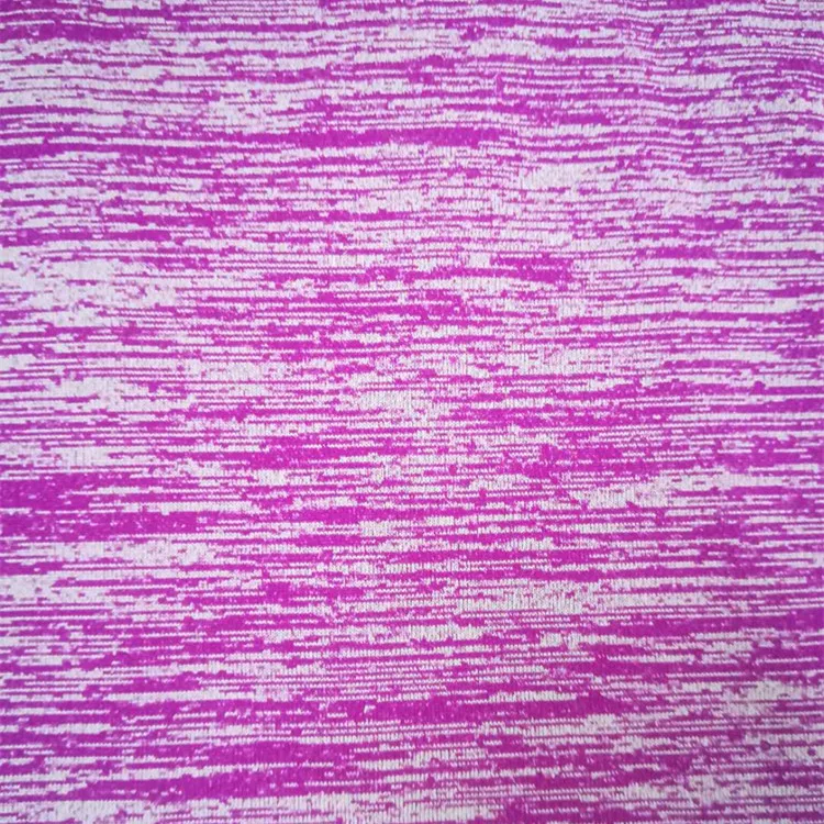 Cotton touch space dye cation polyester melange single jersey sportswear fabric