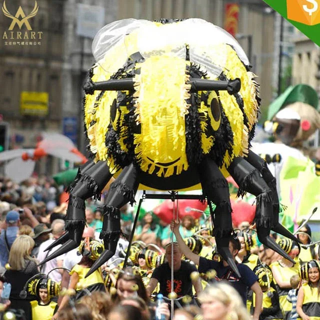 Lifelike Large Inflatable Bumblebee Animal Parade Decoration,customized Vivid Animal Shape for Party