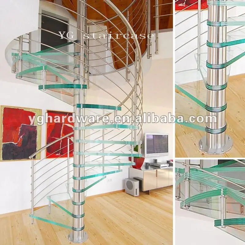 Спираль закаленное стекло лестница
