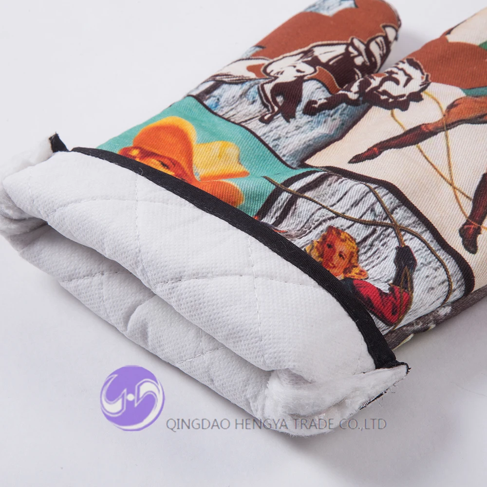 
Custom design heat resistant oven mitts kitchen gloves 