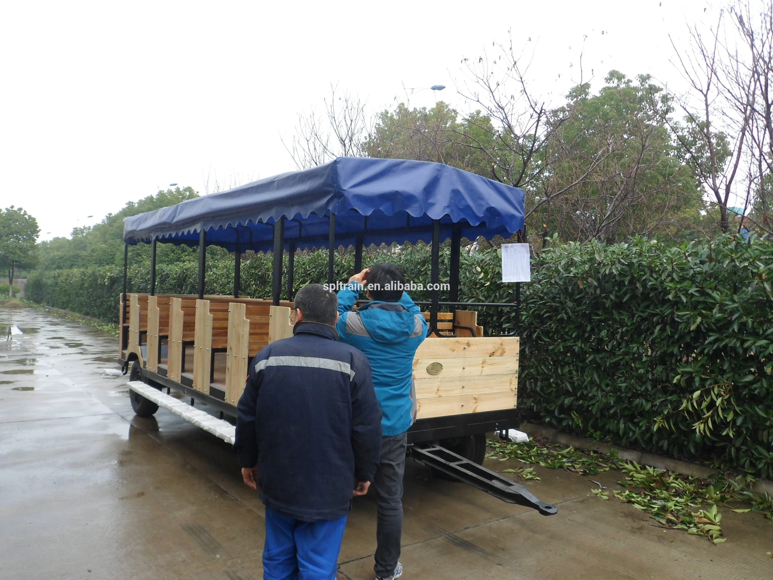
Wooden Forest Passenger Trailer Trolley Coach 