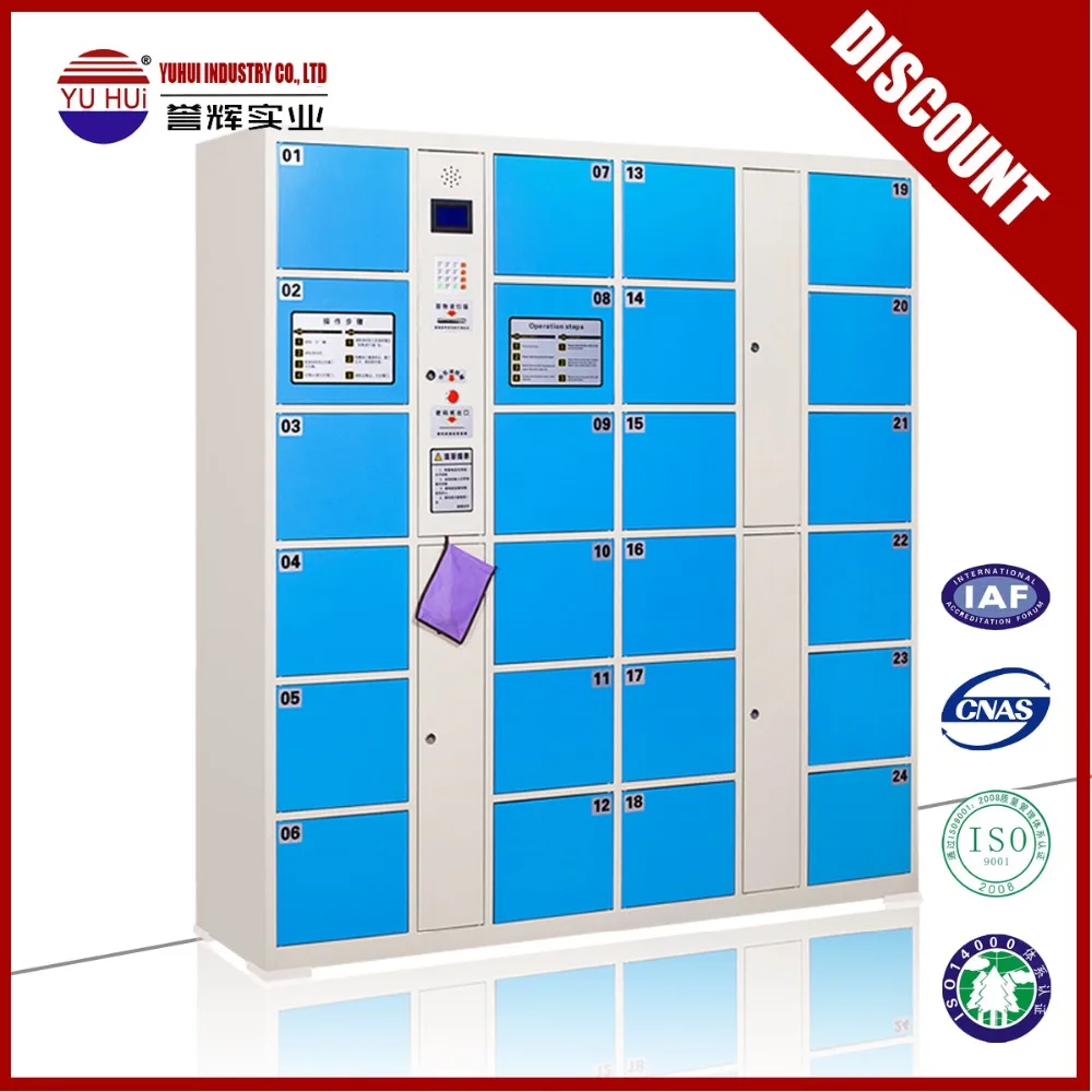 
Public intelligent coin locker for supermarket / library/airport electronic wireless locker 