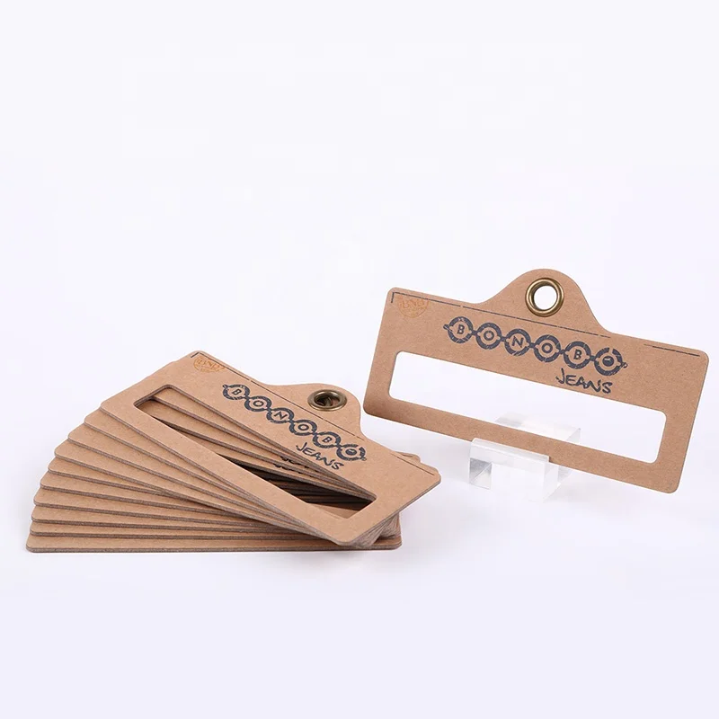 FSC customized ECO Logo recycled paper cardboard scarf hanger for scarves