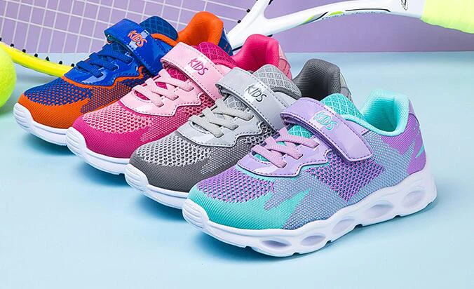 2024 new stylish girls running shoes oem children kids sports shoes