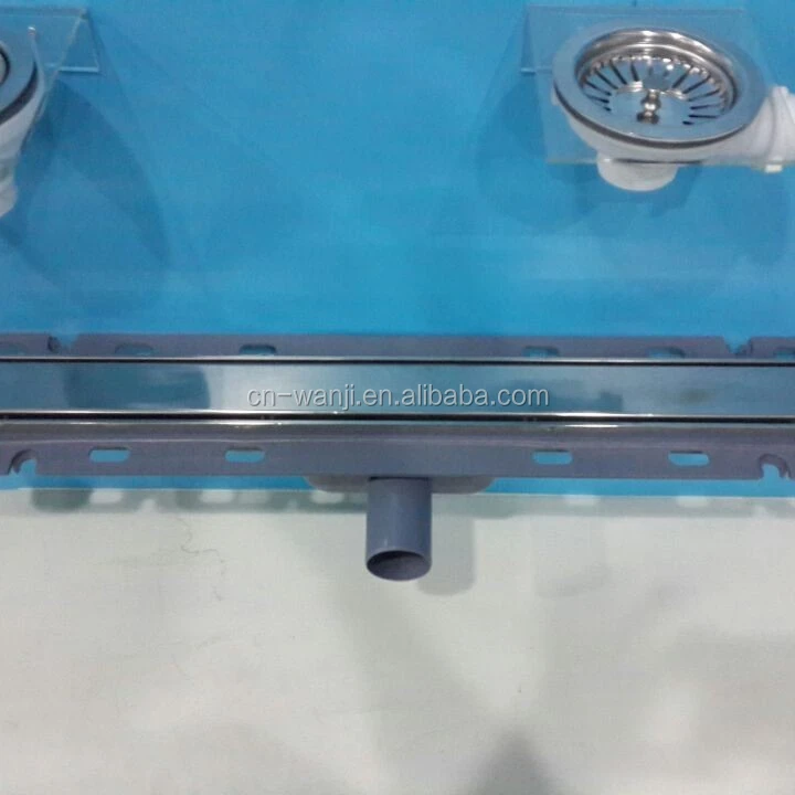 
Linear Shower Floor Drain With Tile Insert Grate - Made Of SUS304 Stainless Steel 