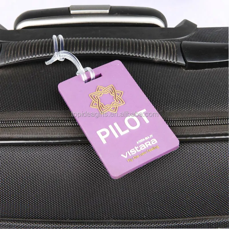 Export Eco-friendly 3D bus design soft PVC bag tag rubber luggage tags for promotional gifts