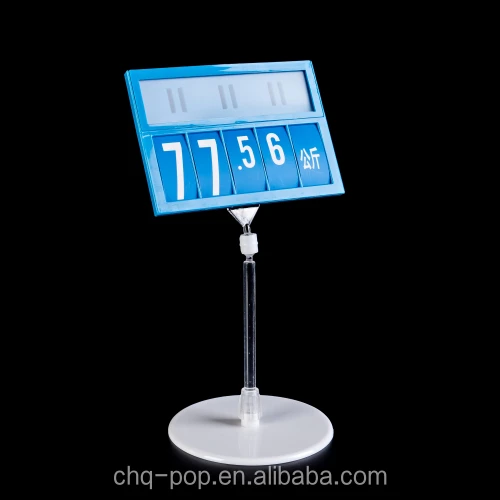 Promotion supermarket advertising adjustable plastic display stand