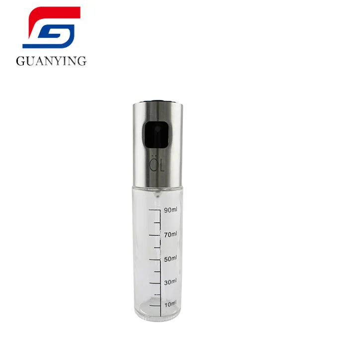 Amazon Hot Selling Tanning Oil Bottle Sprayer Packaging Stainless Steel Olive Glass Spray Oil Sprayer for Cooking Camping