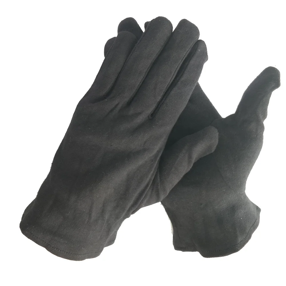 5017 Black cotton parade uniform marching band gloves