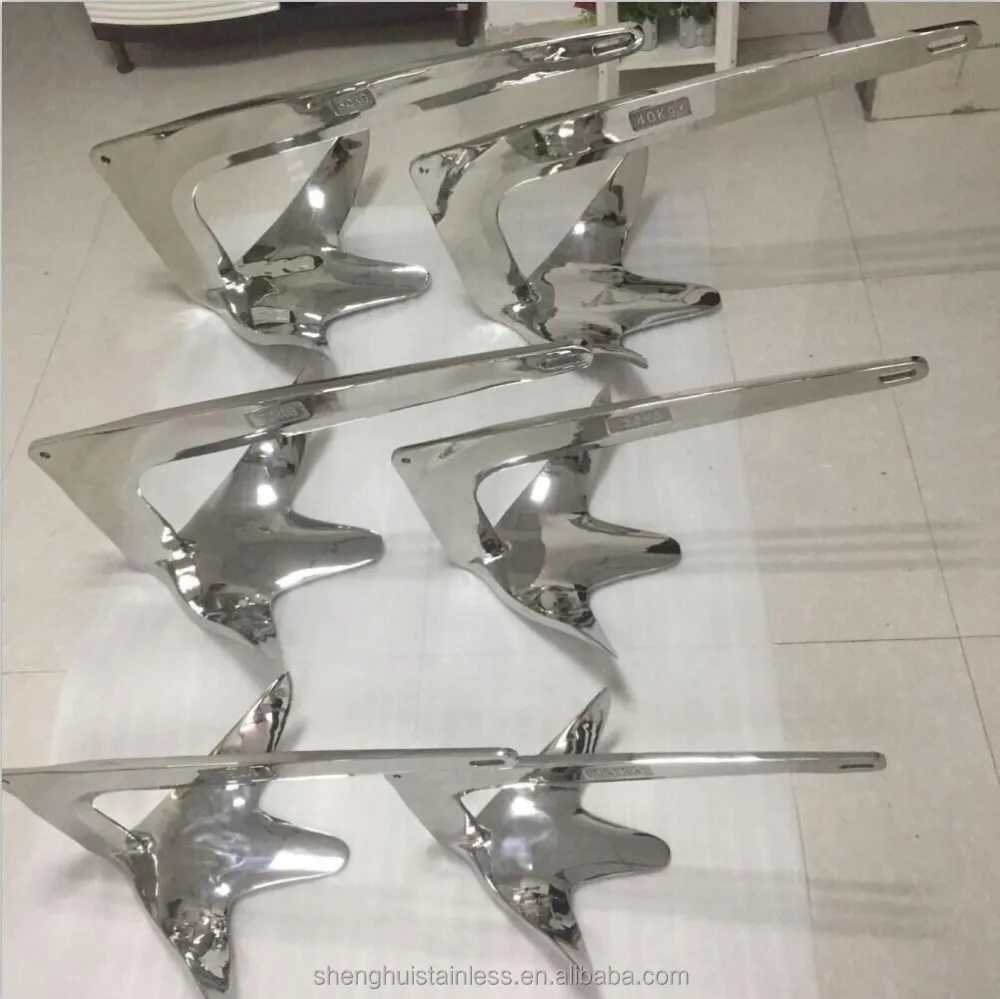 316 Stainless Steel Marine Bruce Anchor 20KG with polishing