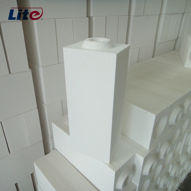 1800 C Degree High temperature refractory alumina bubble insulation brick for kiln /glass smelting furnace lining