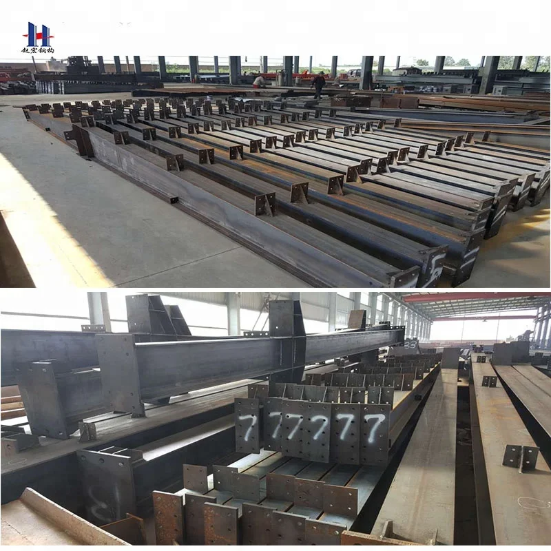 Modern design prefab steel structure hotel building