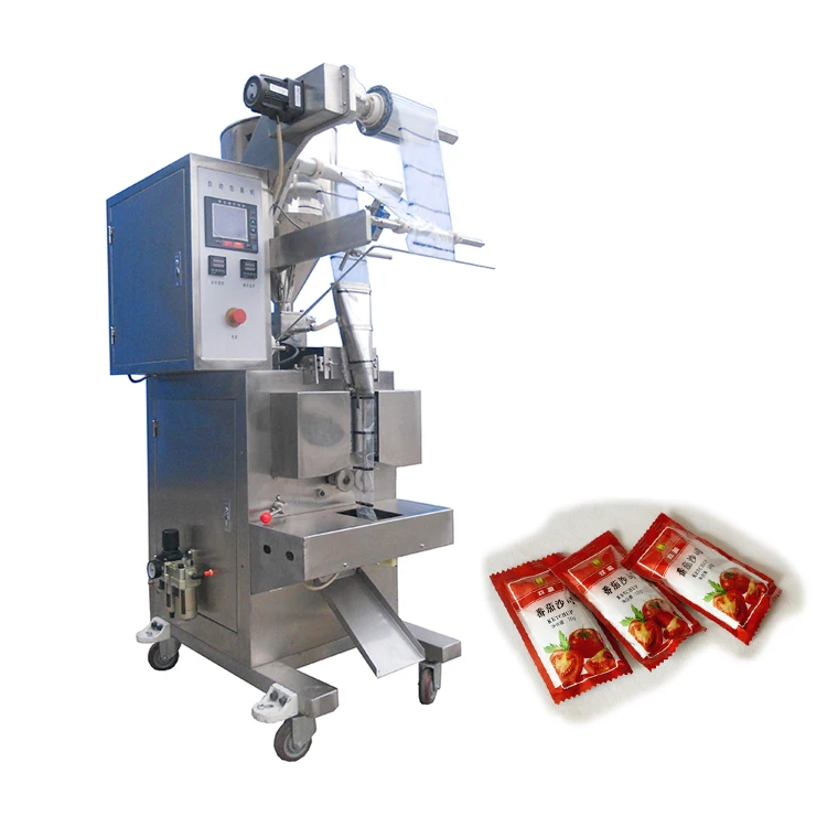 commercial automatic tahini/water/sugar/bamboo/paste sauce sachet filling packing machine