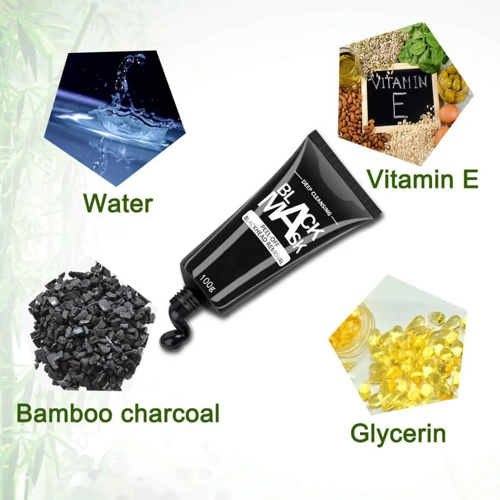 
Hot Selling Deep Cleansing Blackhead Removal Bamboo Charcoal Peel Off Black Mask 