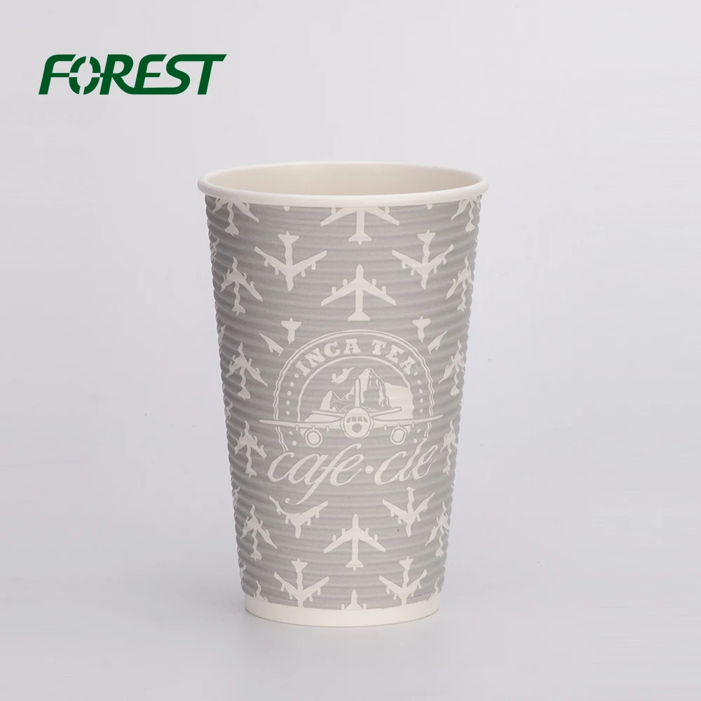 Custom waxed cardboard disposable coffee cups