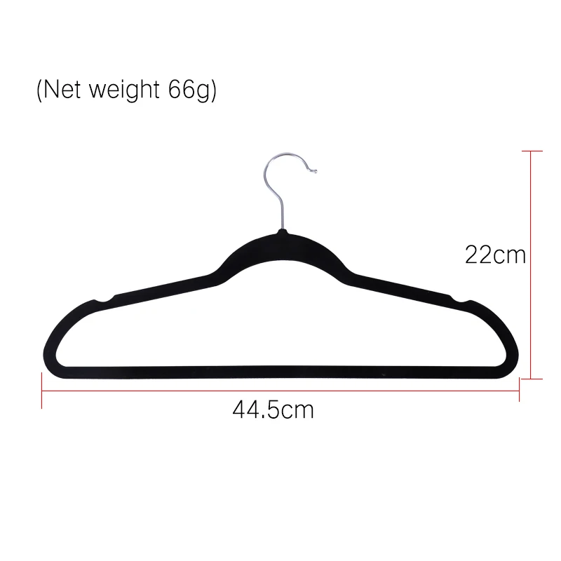 Adjustable Velvet Flocked Hanger Silver Plated Swivel Hook Hanger Wholesale Garment Store Clothes Hangers