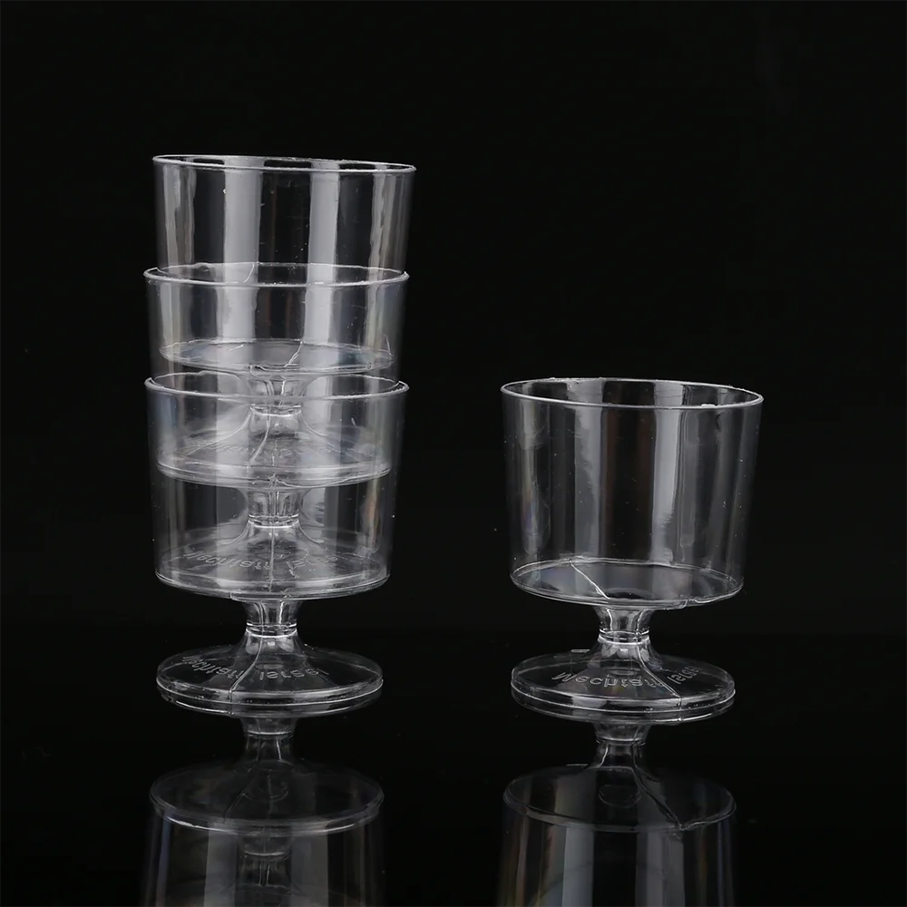 Hot selling hard fancy elegant water punch barware cute wine glassware beverage plastic disposable drinking glasses