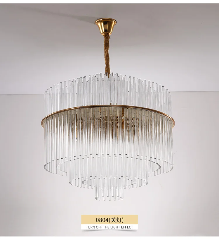 Modern White Glass Tube Crystal Chandeliers For Hotel Luxury Wedding Decoration Ceiling Hanging