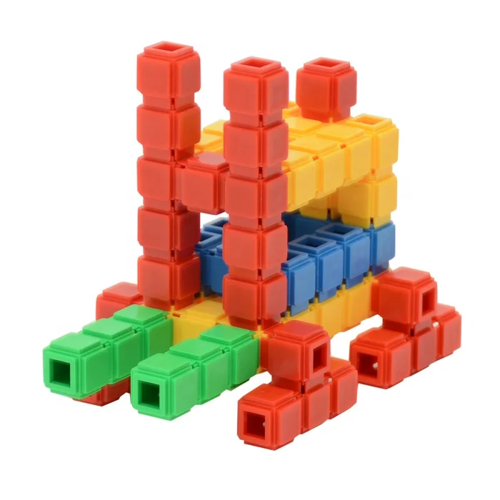 Plastic link toy kindergartens plastic connecting building blocks for kids